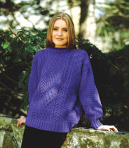 Harrisville Designs Braid & Lattice Pullover Knit  Pattern (P706)